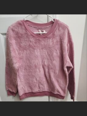 Juicy Couture Plush Pink Crewneck Sweater
